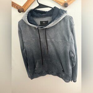 7 For All Mankind Dark Gray Hooded Jacket